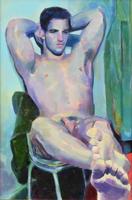 Nebojsa Zdravkovic Painting, Male Nude - Sold for $1,875 on 11-09-2019 (Lot 544).jpg